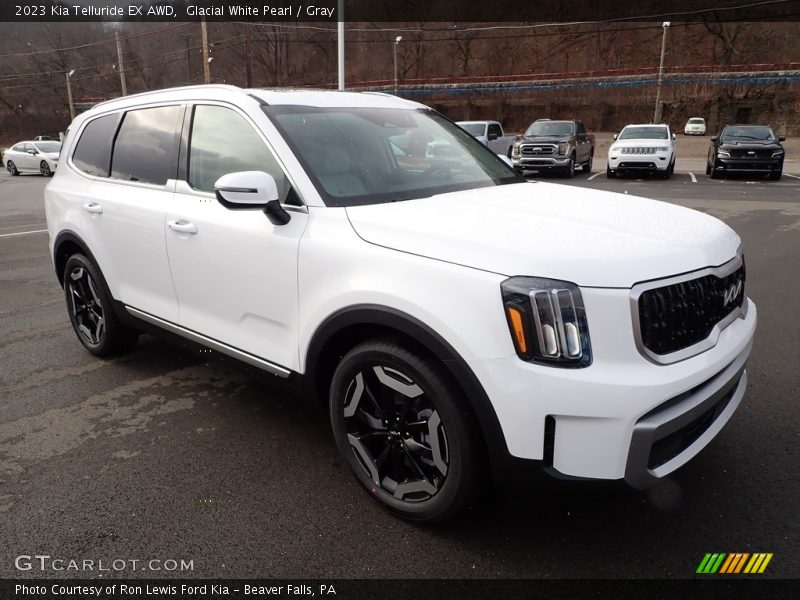 Glacial White Pearl / Gray 2023 Kia Telluride EX AWD