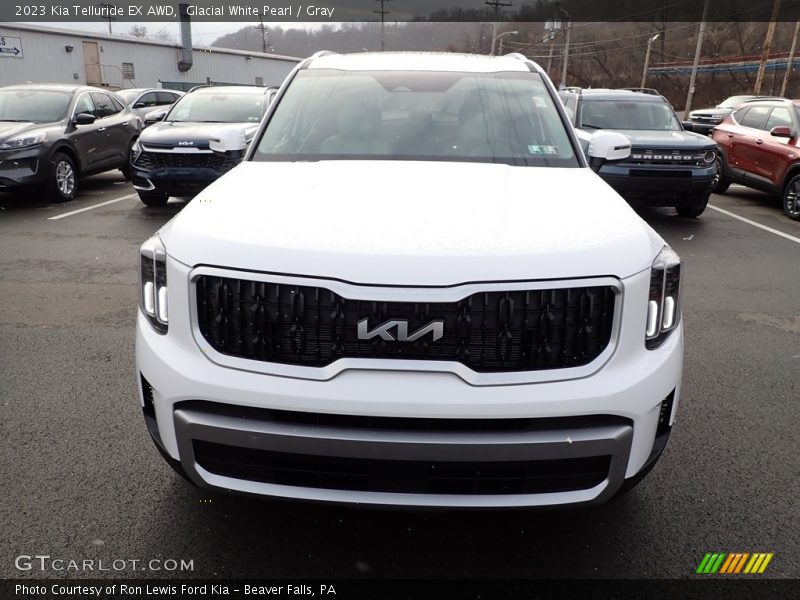 Glacial White Pearl / Gray 2023 Kia Telluride EX AWD