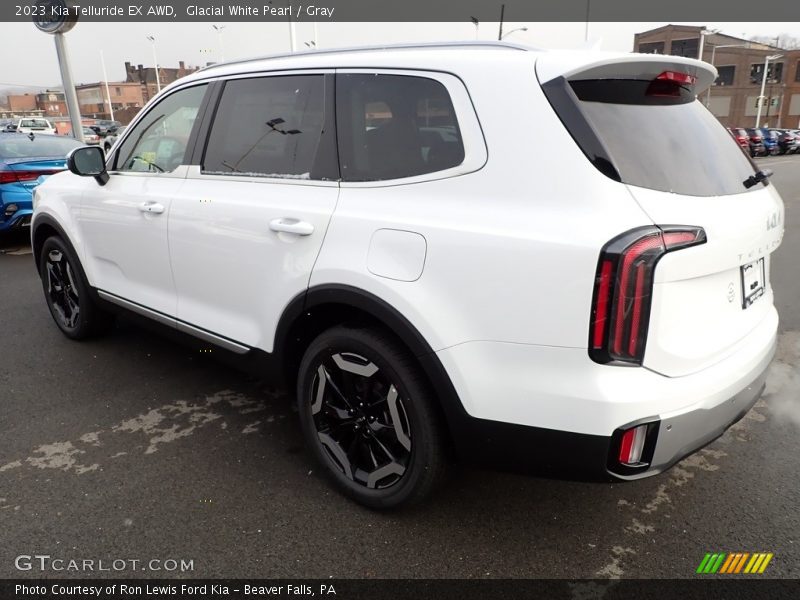 Glacial White Pearl / Gray 2023 Kia Telluride EX AWD