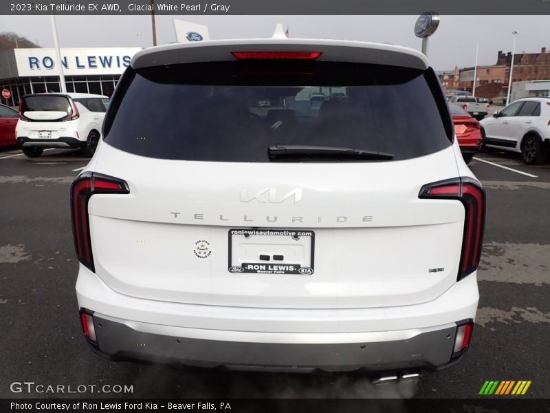 Glacial White Pearl / Gray 2023 Kia Telluride EX AWD