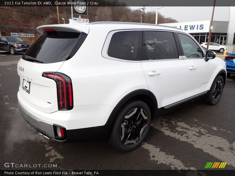 Glacial White Pearl / Gray 2023 Kia Telluride EX AWD