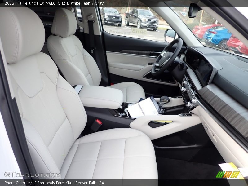 Glacial White Pearl / Gray 2023 Kia Telluride EX AWD