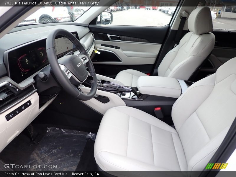 Glacial White Pearl / Gray 2023 Kia Telluride EX AWD