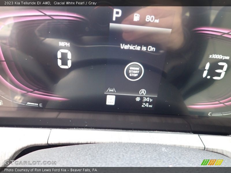 Glacial White Pearl / Gray 2023 Kia Telluride EX AWD