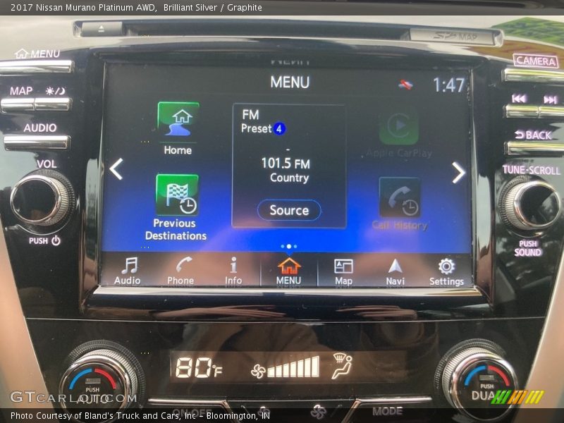 Brilliant Silver / Graphite 2017 Nissan Murano Platinum AWD