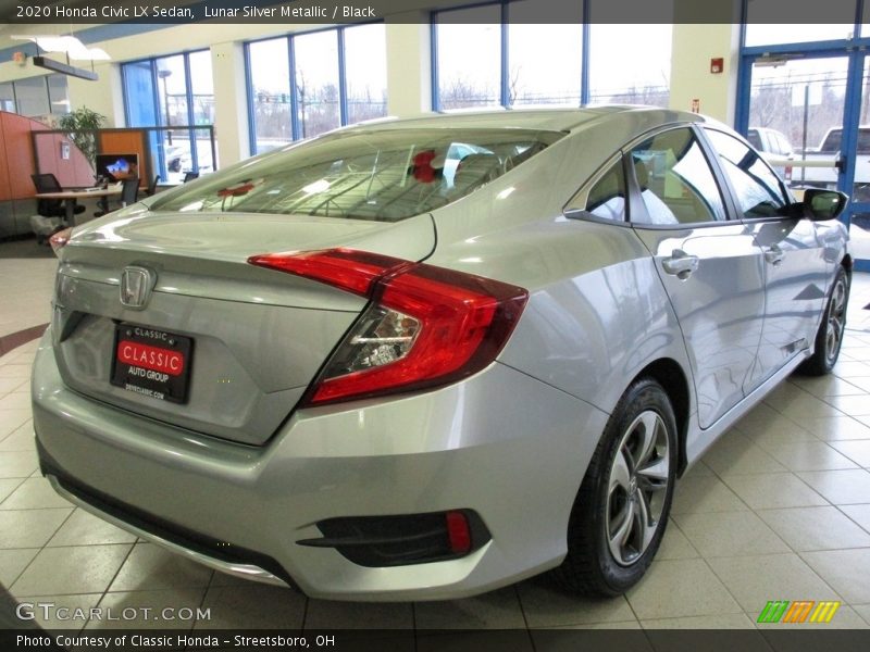 Lunar Silver Metallic / Black 2020 Honda Civic LX Sedan