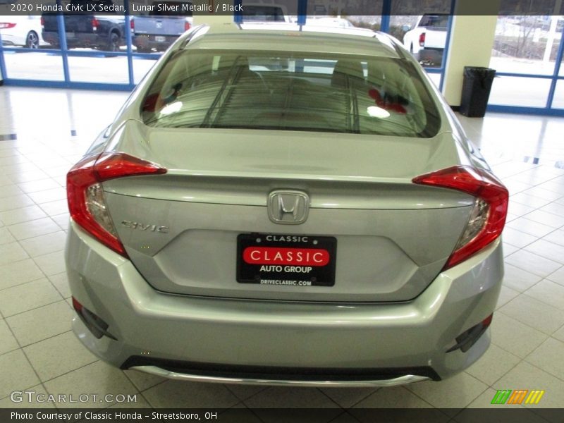 Lunar Silver Metallic / Black 2020 Honda Civic LX Sedan