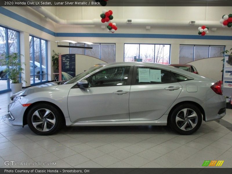 Lunar Silver Metallic / Black 2020 Honda Civic LX Sedan