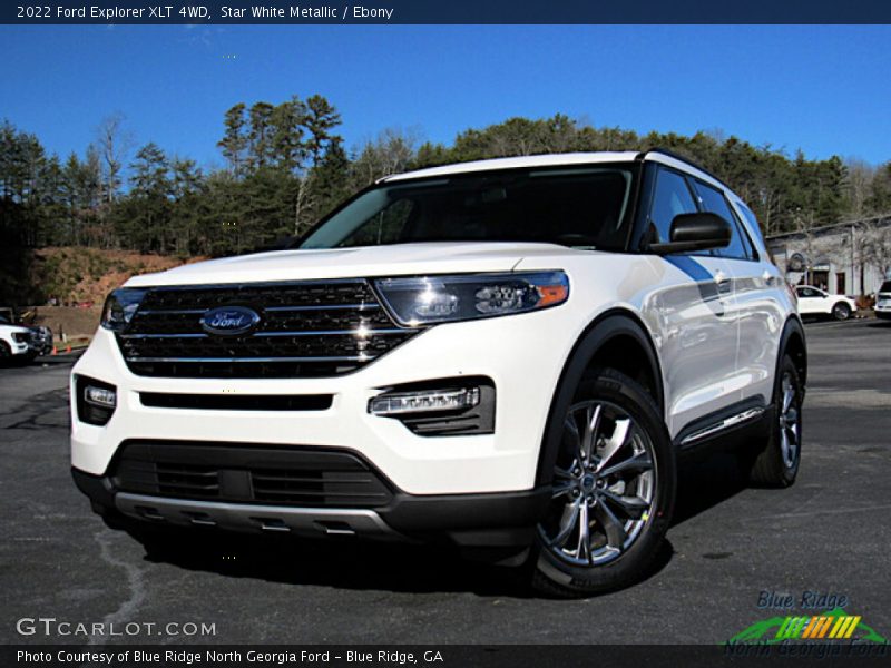 Star White Metallic / Ebony 2022 Ford Explorer XLT 4WD
