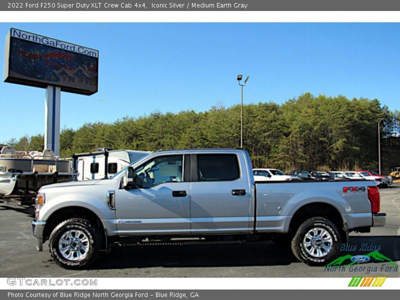 Iconic Silver / Medium Earth Gray 2022 Ford F250 Super Duty XLT Crew Cab 4x4