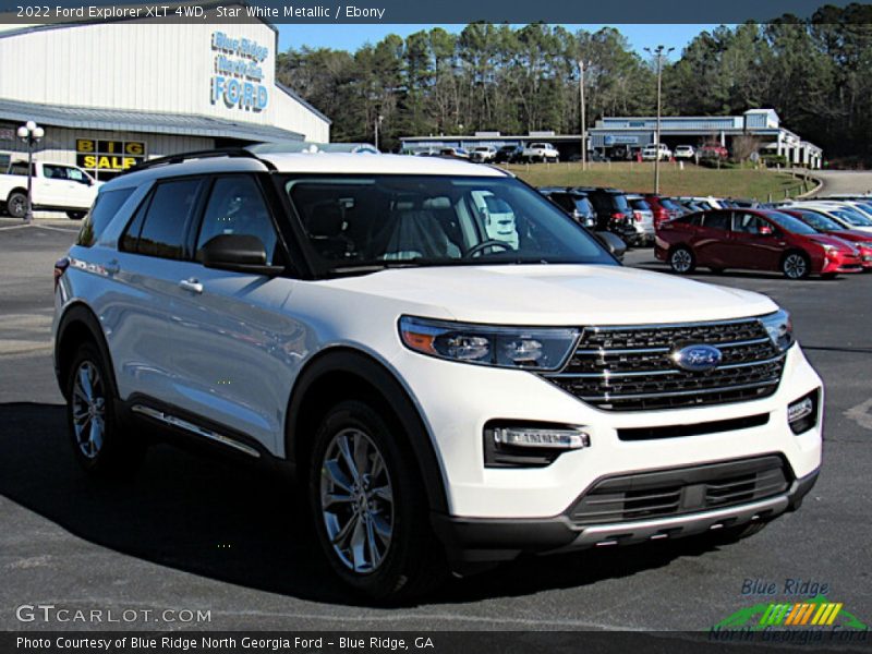 Star White Metallic / Ebony 2022 Ford Explorer XLT 4WD