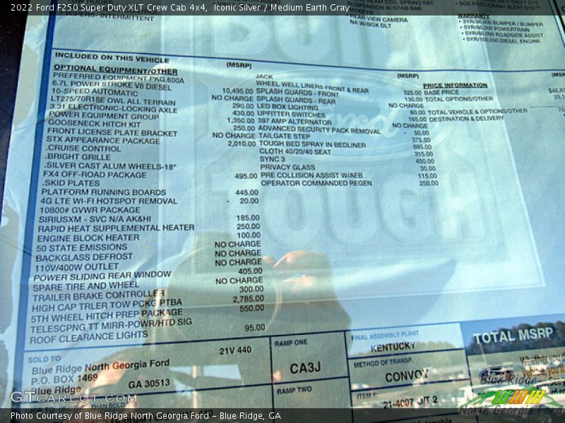 Iconic Silver / Medium Earth Gray 2022 Ford F250 Super Duty XLT Crew Cab 4x4