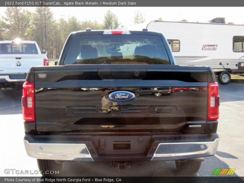 Agate Black Metallic / Medium Dark Slate 2022 Ford F150 XLT SuperCab