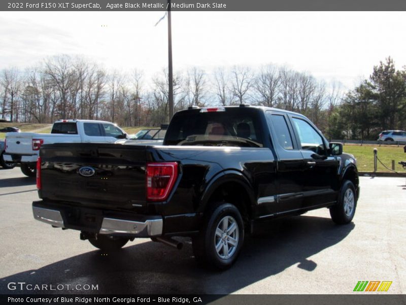Agate Black Metallic / Medium Dark Slate 2022 Ford F150 XLT SuperCab