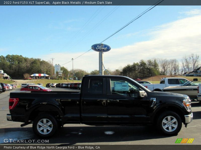 Agate Black Metallic / Medium Dark Slate 2022 Ford F150 XLT SuperCab