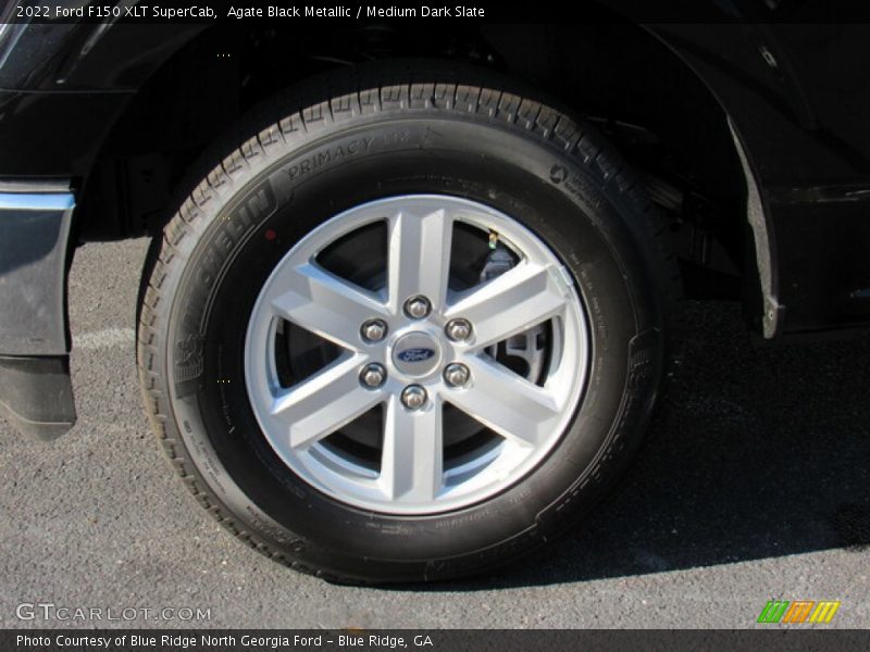 Agate Black Metallic / Medium Dark Slate 2022 Ford F150 XLT SuperCab