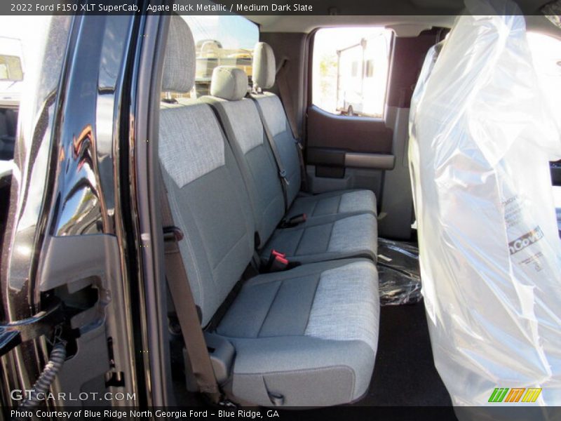 Agate Black Metallic / Medium Dark Slate 2022 Ford F150 XLT SuperCab