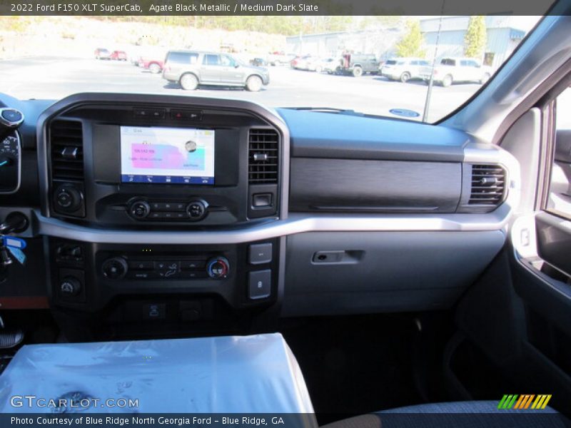 Agate Black Metallic / Medium Dark Slate 2022 Ford F150 XLT SuperCab