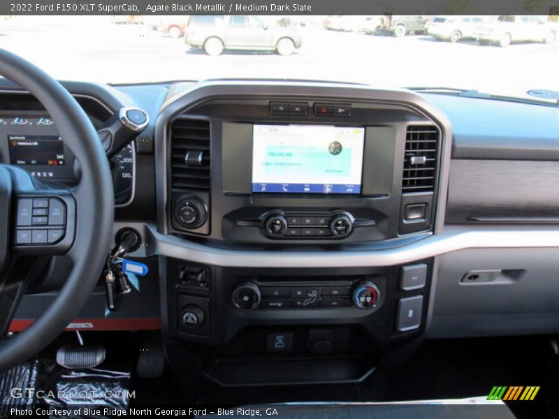 Agate Black Metallic / Medium Dark Slate 2022 Ford F150 XLT SuperCab