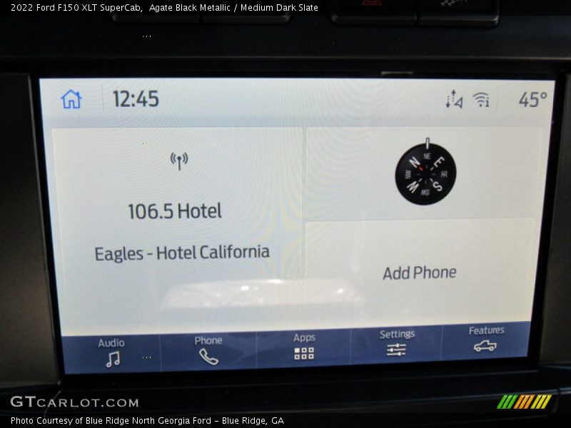 Agate Black Metallic / Medium Dark Slate 2022 Ford F150 XLT SuperCab