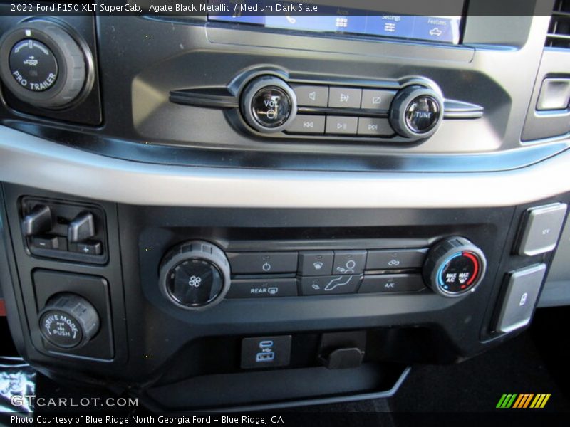 Agate Black Metallic / Medium Dark Slate 2022 Ford F150 XLT SuperCab