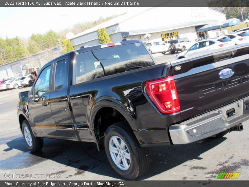 Agate Black Metallic / Medium Dark Slate 2022 Ford F150 XLT SuperCab