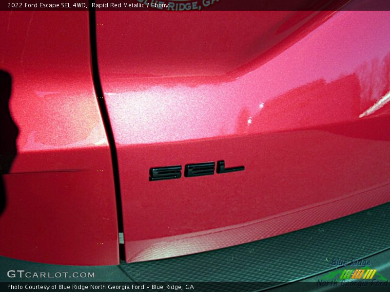 Rapid Red Metallic / Ebony 2022 Ford Escape SEL 4WD