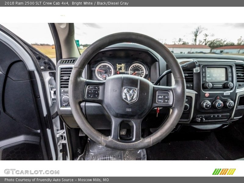 Bright White / Black/Diesel Gray 2018 Ram 2500 SLT Crew Cab 4x4