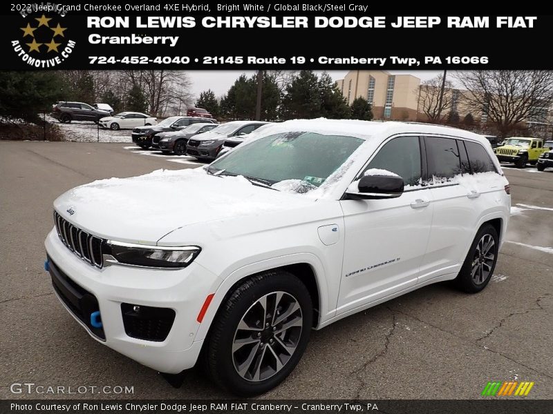 Bright White / Global Black/Steel Gray 2022 Jeep Grand Cherokee Overland 4XE Hybrid