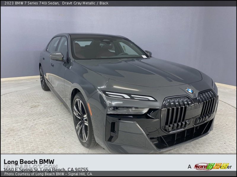 Dravit Gray Metallic / Black 2023 BMW 7 Series 740i Sedan