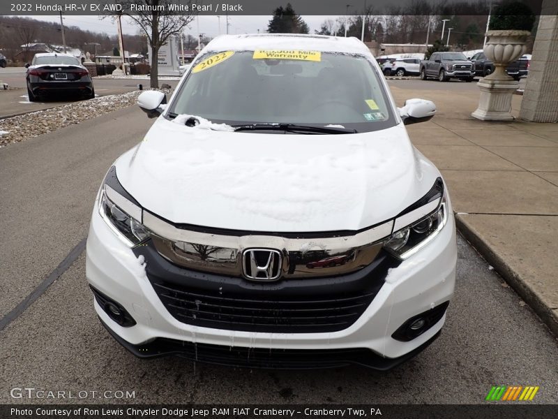 Platinum White Pearl / Black 2022 Honda HR-V EX AWD