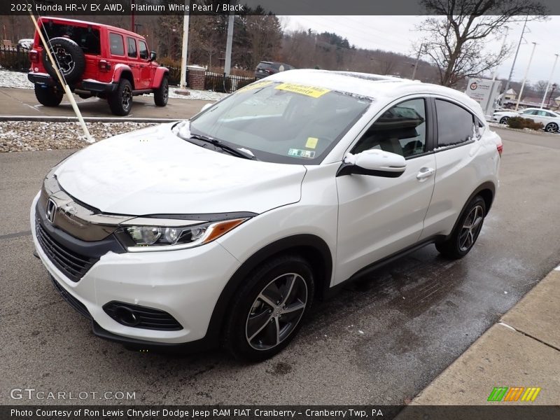 Platinum White Pearl / Black 2022 Honda HR-V EX AWD