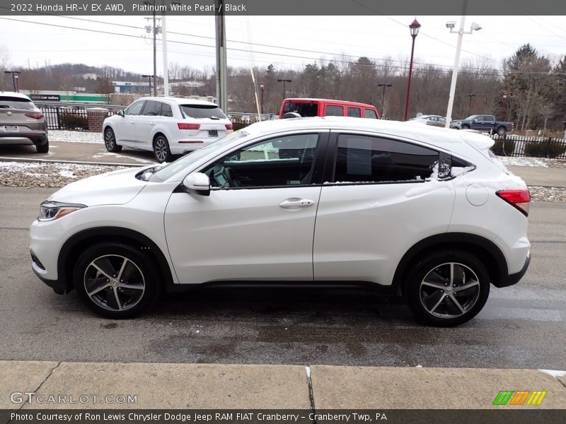 Platinum White Pearl / Black 2022 Honda HR-V EX AWD