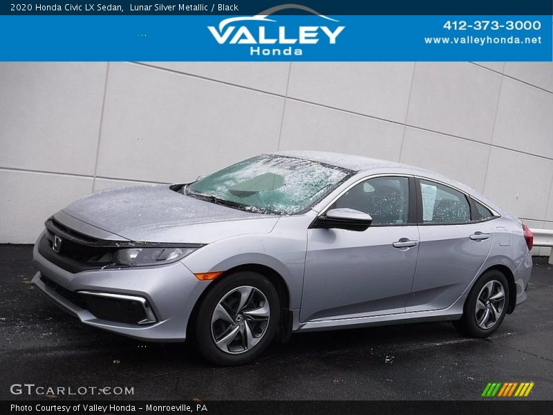 Lunar Silver Metallic / Black 2020 Honda Civic LX Sedan