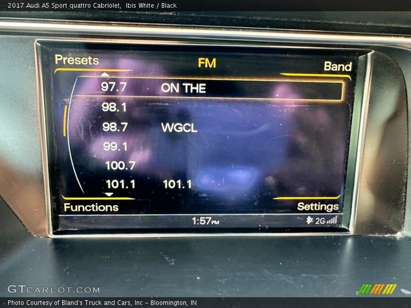 Audio System of 2017 A5 Sport quattro Cabriolet