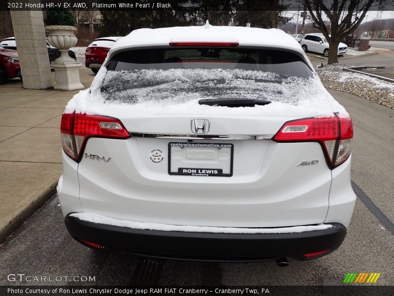 Platinum White Pearl / Black 2022 Honda HR-V EX AWD