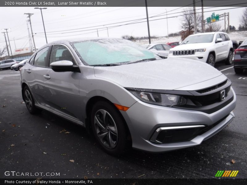 Lunar Silver Metallic / Black 2020 Honda Civic LX Sedan