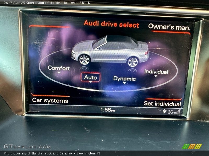Controls of 2017 A5 Sport quattro Cabriolet