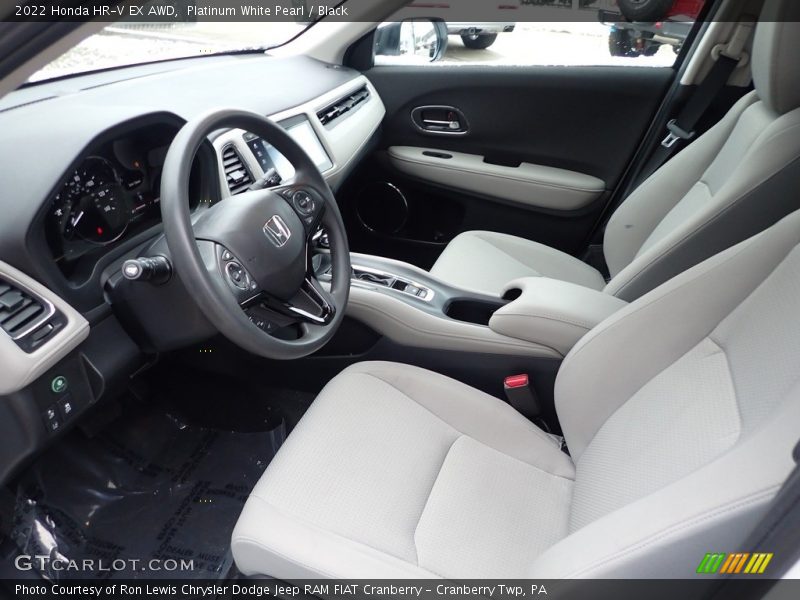 Platinum White Pearl / Black 2022 Honda HR-V EX AWD
