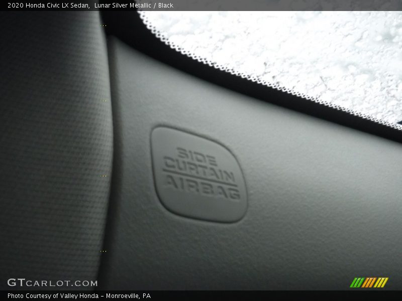 Lunar Silver Metallic / Black 2020 Honda Civic LX Sedan