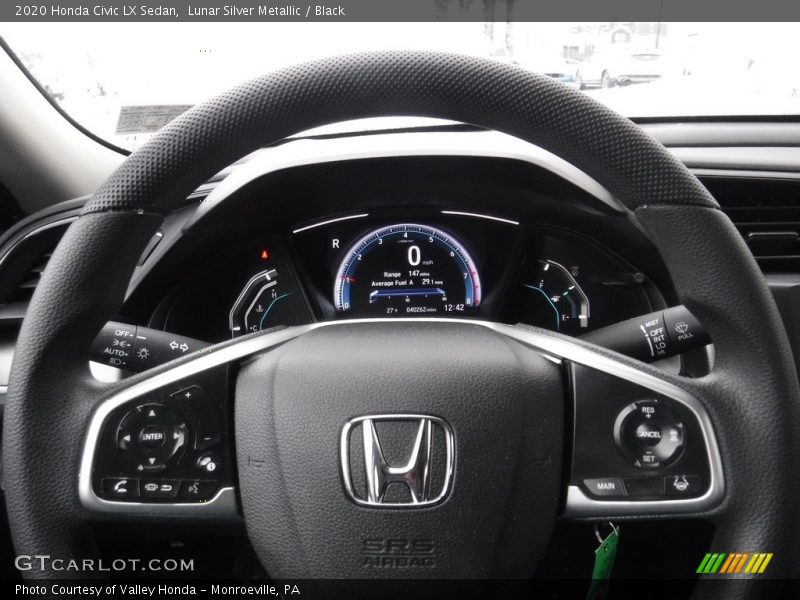 Lunar Silver Metallic / Black 2020 Honda Civic LX Sedan