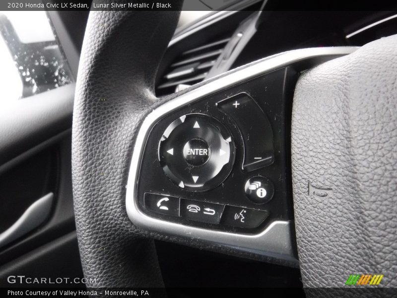 Lunar Silver Metallic / Black 2020 Honda Civic LX Sedan
