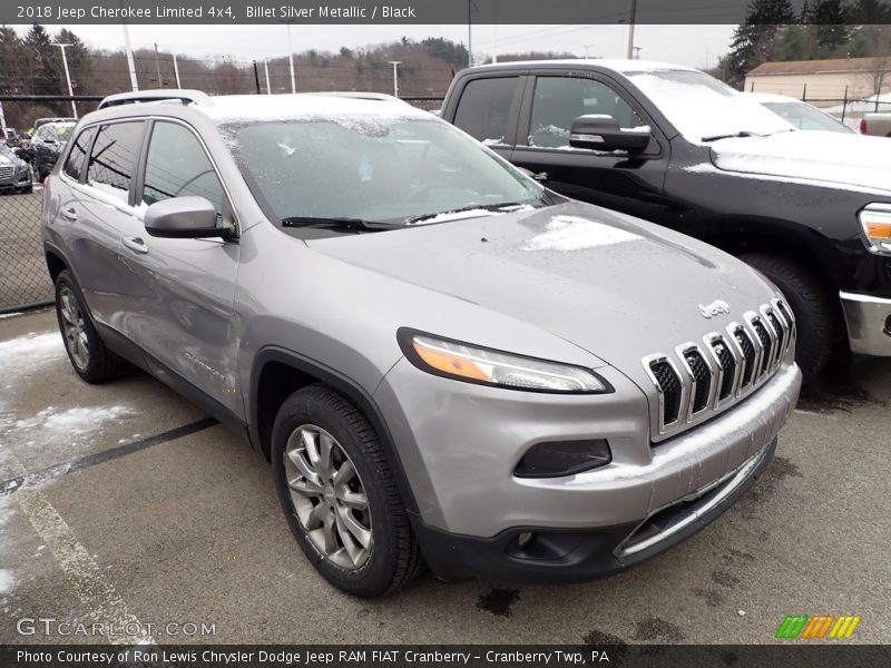 Billet Silver Metallic / Black 2018 Jeep Cherokee Limited 4x4