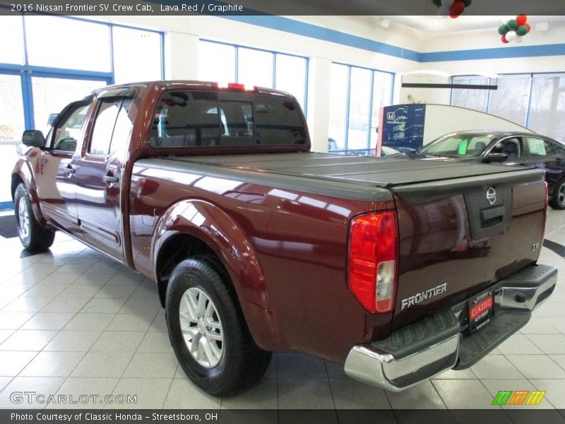 Lava Red / Graphite 2016 Nissan Frontier SV Crew Cab