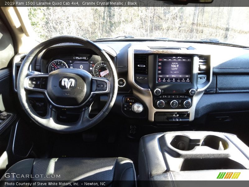 Granite Crystal Metallic / Black 2019 Ram 1500 Laramie Quad Cab 4x4