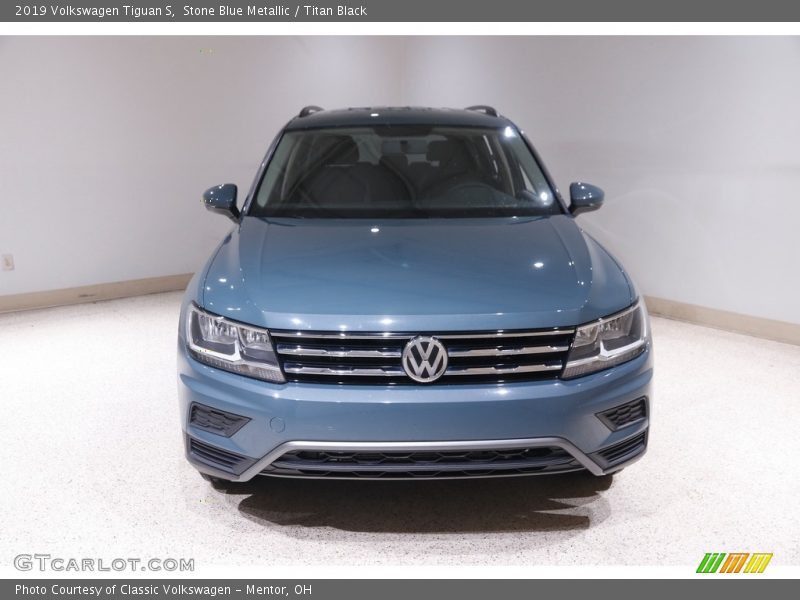 Stone Blue Metallic / Titan Black 2019 Volkswagen Tiguan S