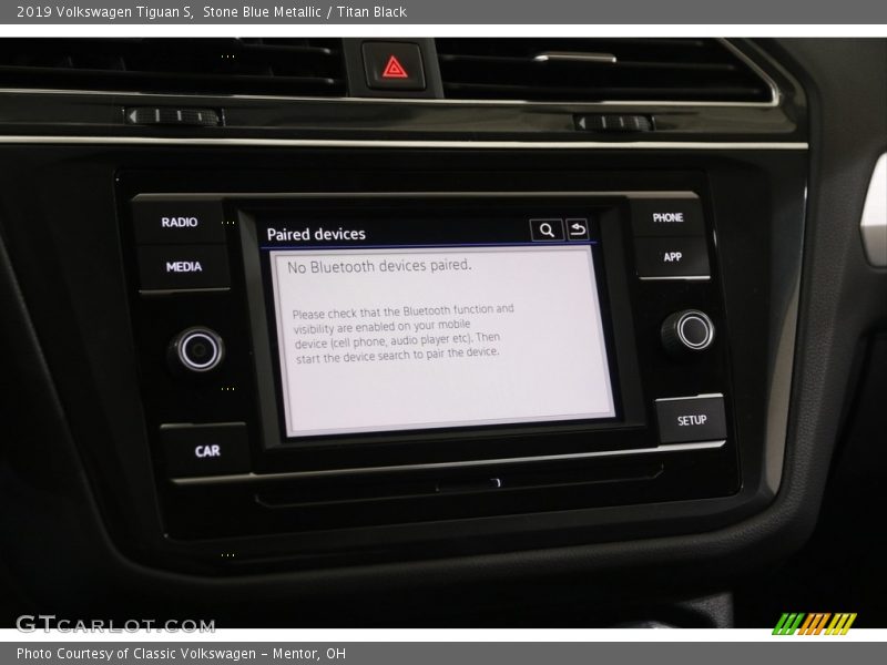 Stone Blue Metallic / Titan Black 2019 Volkswagen Tiguan S
