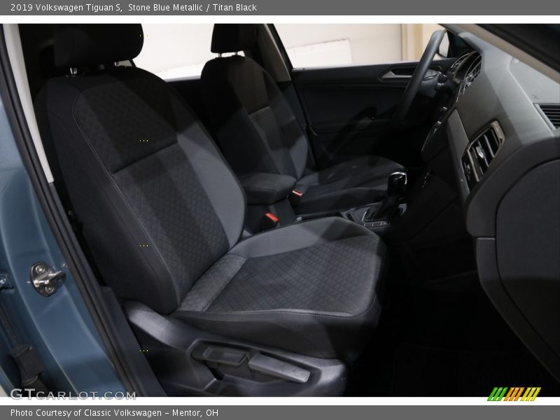 Stone Blue Metallic / Titan Black 2019 Volkswagen Tiguan S