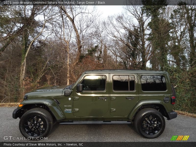 Sarge Green / Black 2021 Jeep Wrangler Unlimited Sahara 4xe Hybrid