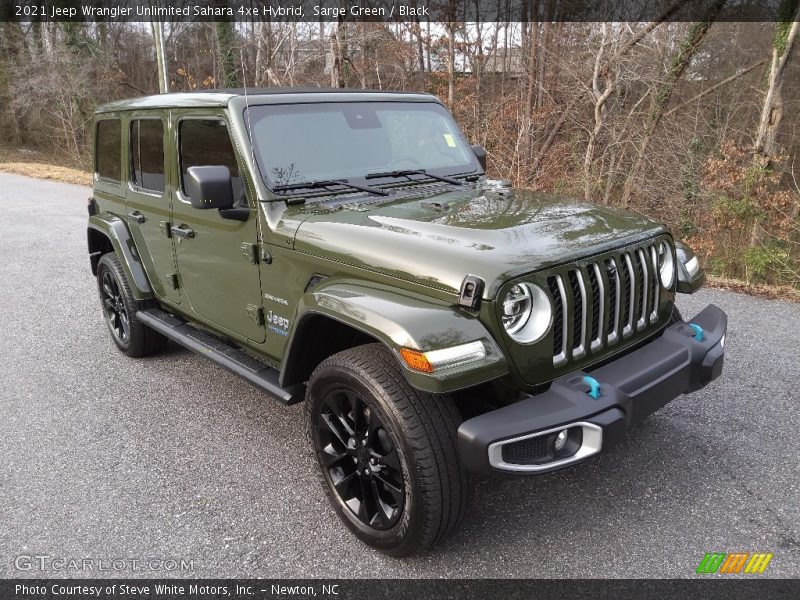 Sarge Green / Black 2021 Jeep Wrangler Unlimited Sahara 4xe Hybrid